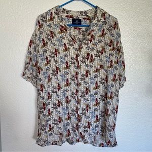 Caribbean Joe Men's Hawaiian Shirt Size XL Surf Boards Pineapples